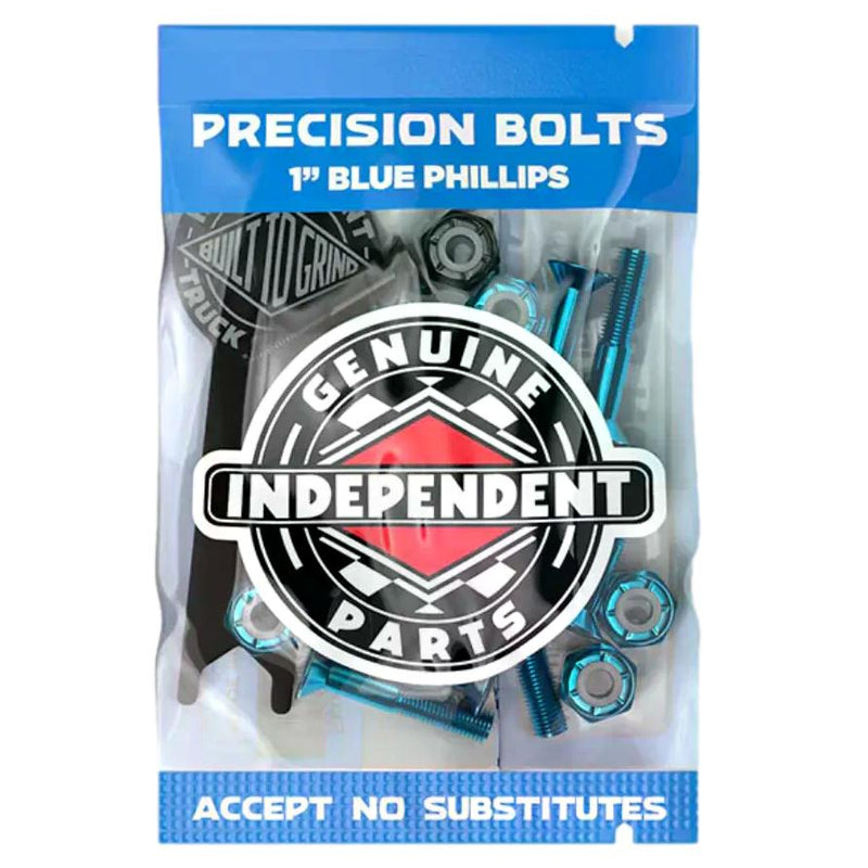Independent Skateboard Cross Bolts Screws Silver Phillips 1"