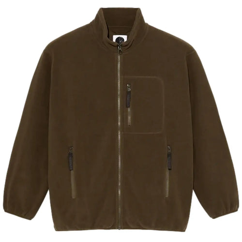 polar skate fleece basic jacket brown