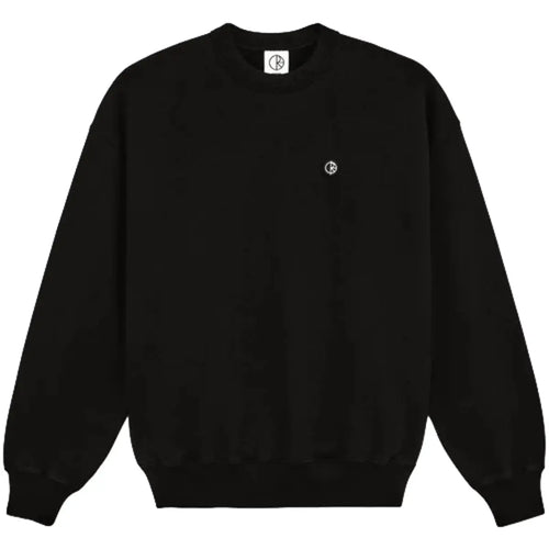polar skate felpa girocollo patch nera