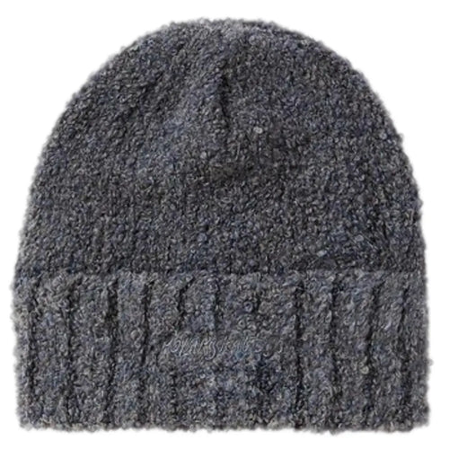 Polar Fluffy Grey Blue Beanie