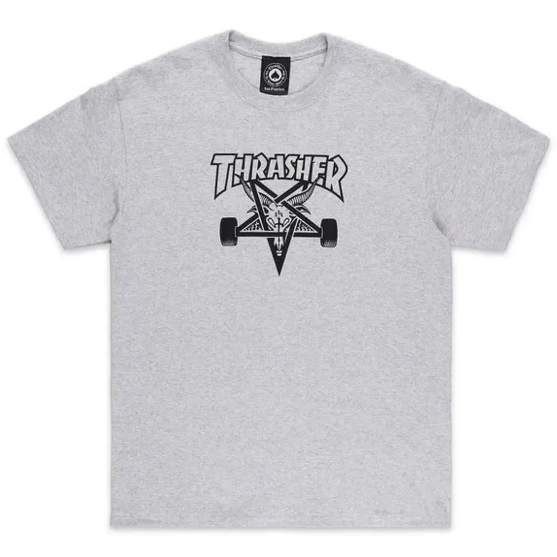 Thrasher t-shirt skate goat grey