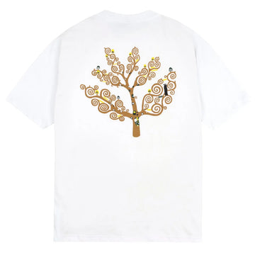 Magenta life tee white