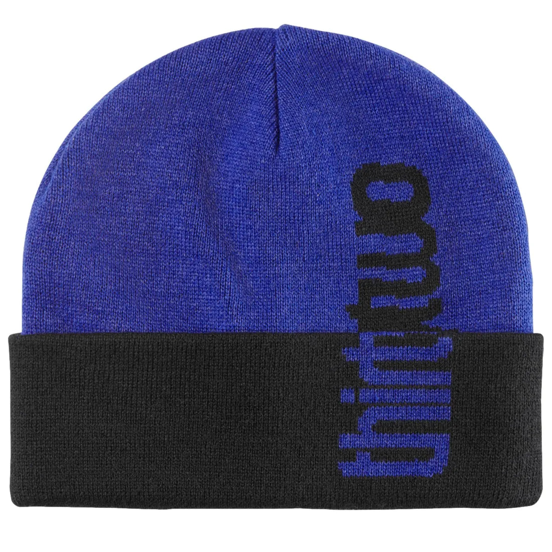 Thirty two overlap blue double beanie