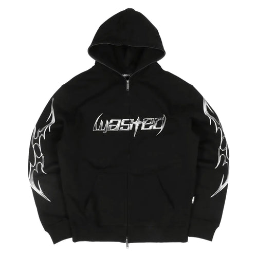 wasted paris metal blade full zip hoodie black