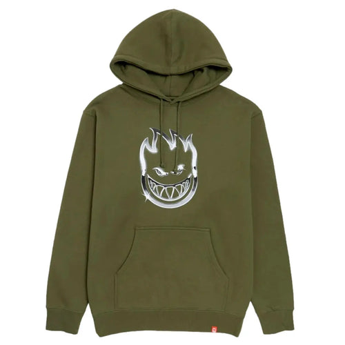 spitfire hoodie crome big head army green