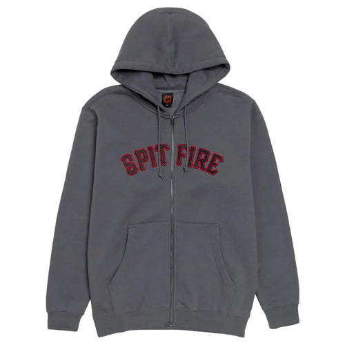 spitfire zip hoodie spitball solid grey