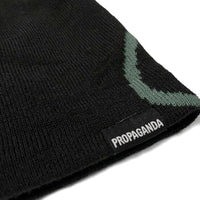 Propaganda Beanie Logo Spin Black White