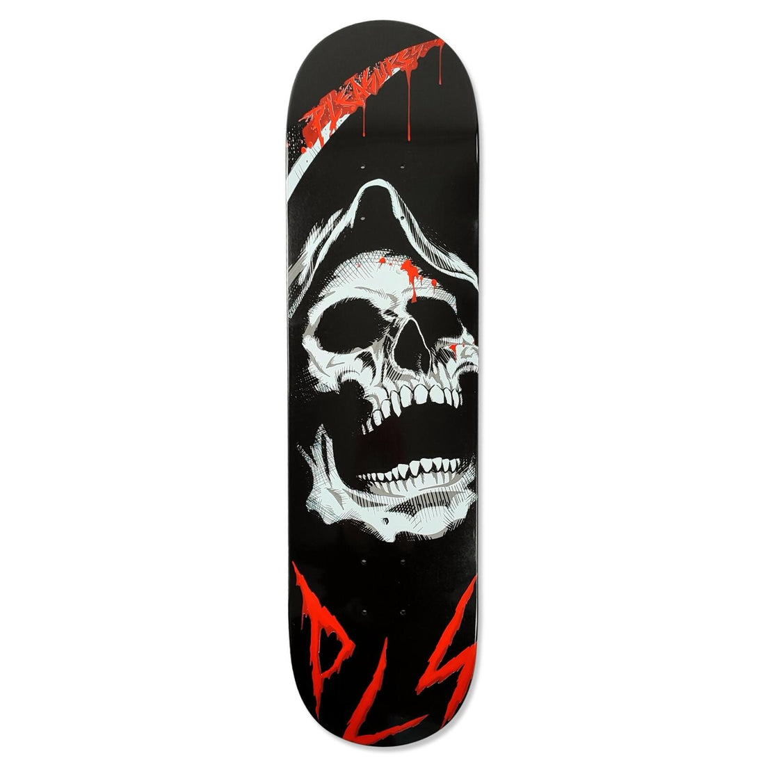 PLEASURES SKATEBOARDS BLACK DEATH DECK 7.75"