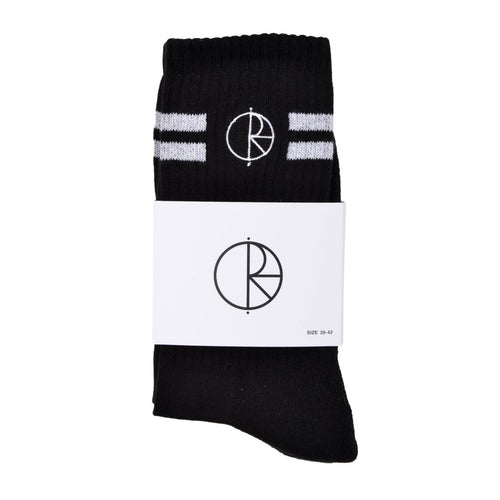 POLAR SOCKS STROKE LOGO BLACK WHITE