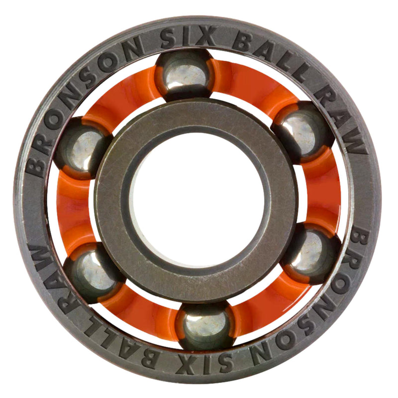 Bronson 6-Ball RAW Skateboard Bearings