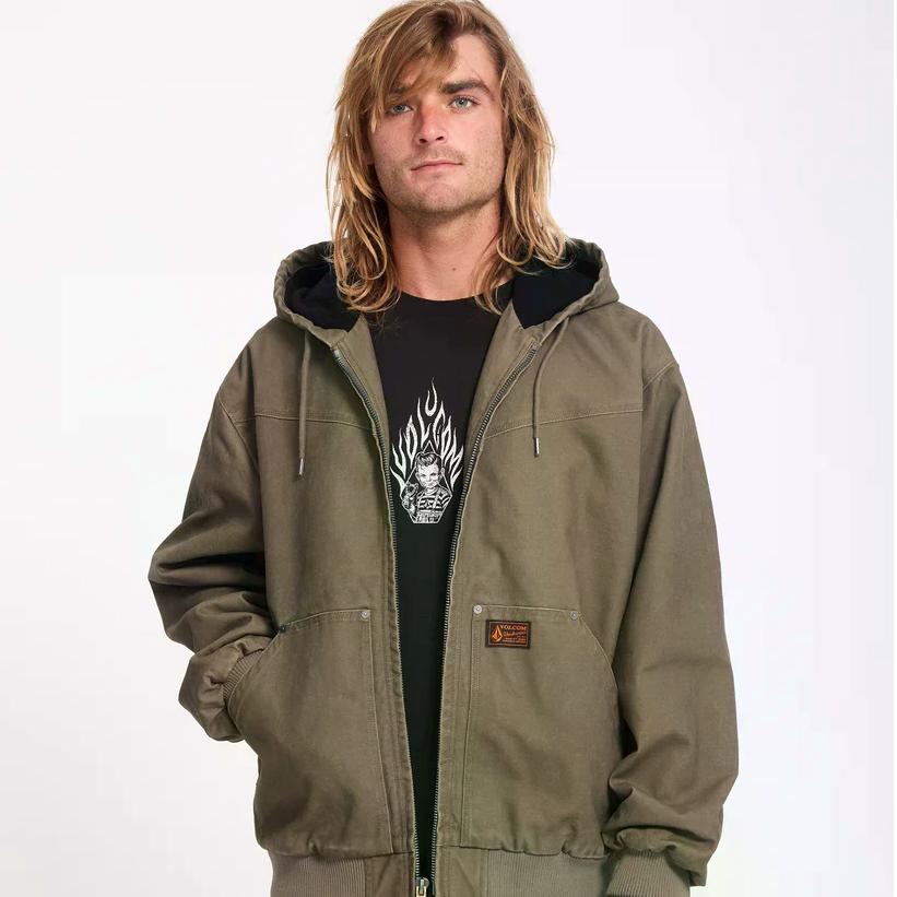 Camisa de manga larga Volcom Zander Dark Khaki
