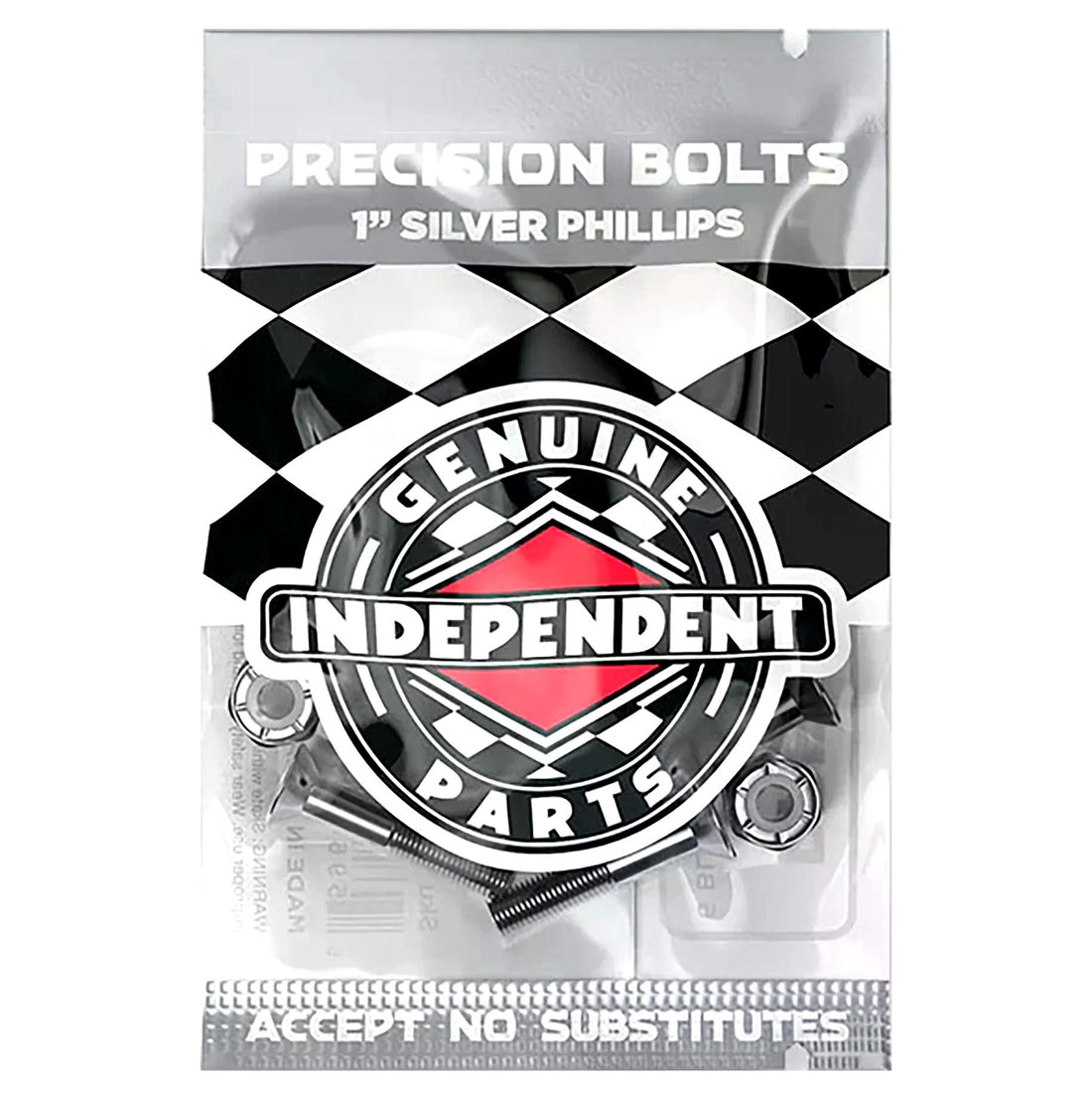 Tornillos Independent Skateboard Cross Bolts plateados Phillips 1"