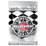 Independent Skateboard Cross Bolts Viti Silver Phillips 1"