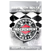 Independent Skateboard Cross Bolts Viti Silver Phillips 1"