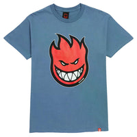 Spitfire Bighead EMB Stripe Burgundy T-Shirt