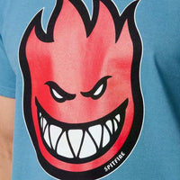 Spitfire Bighead EMB Stripe Burgundy T-Shirt