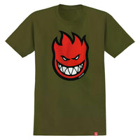 Spitfire Bighead EMB Stripe Burgundy T-Shirt