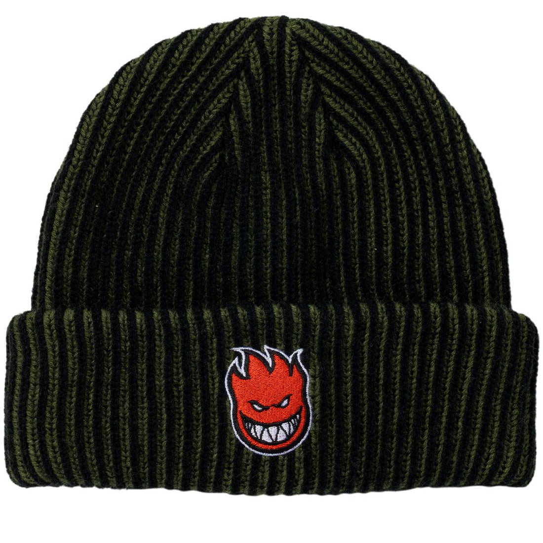 Spitfire Bighead Fill Cuff Beanie Olive/Black/Red