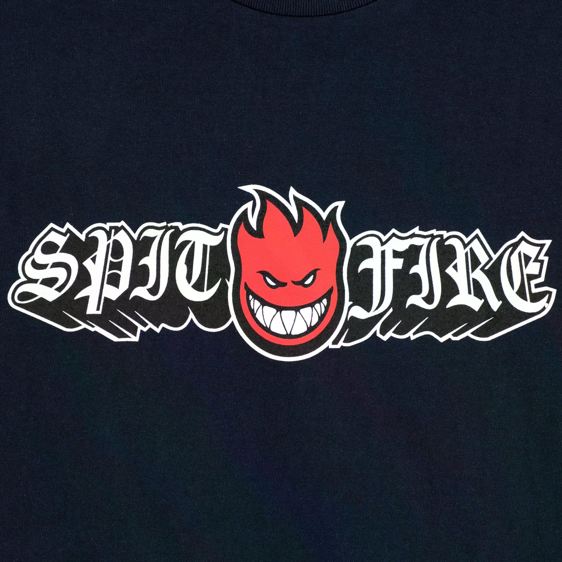 Spitfire Bighead EMB Stripe Burgundy T-Shirt