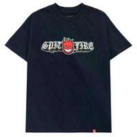 Spitfire Bighead EMB Stripe Burgundy T-Shirt