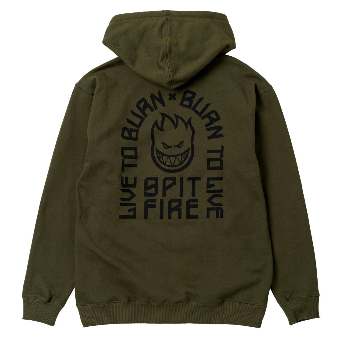 Spitfire LTB Arch Emb Zip Hoodie Olive