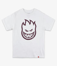 Spitfire Bighead EMB Stripe Burgundy T-Shirt