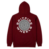 Spitfire Wheels Hoodie Swirl Burgundy