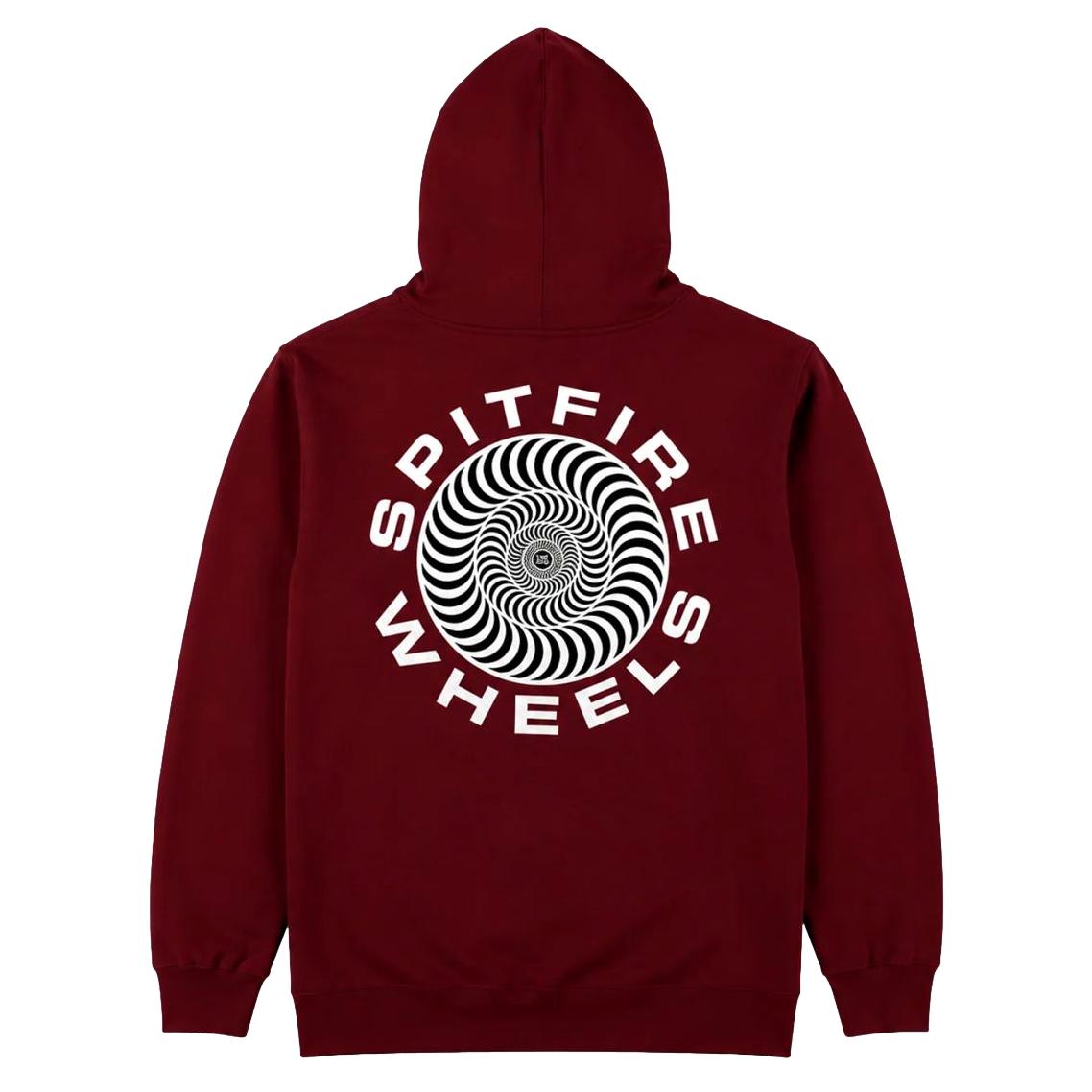Spitfire Wheels Hoodie Swirl Burgundy