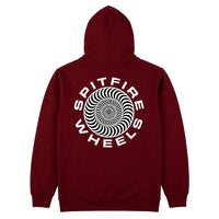 Spitfire Wheels Hoodie Swirl Burgundy