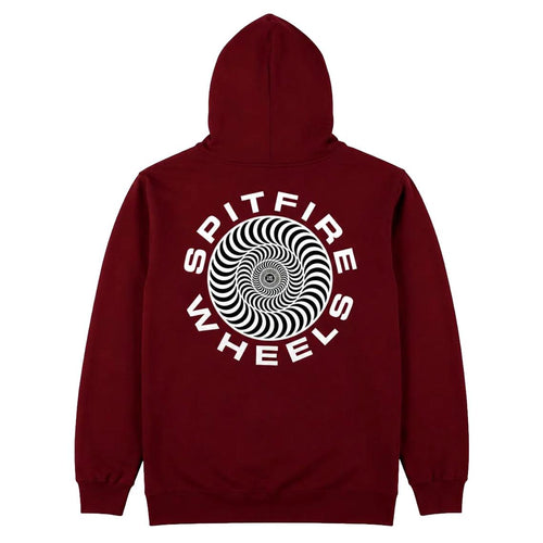 Spitfire Wheels Hoodie Swirl Burgundy