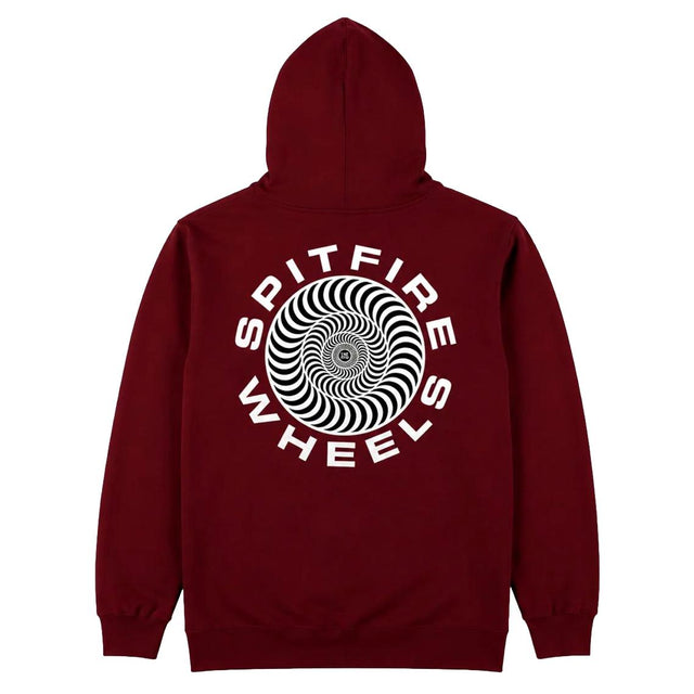 Spitfire Wheels Hoodie Swirl Burgundy