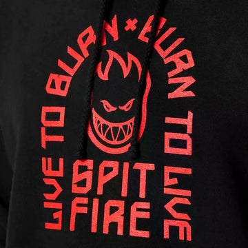 Spitfire Wheels Hoodie Arch Black Red