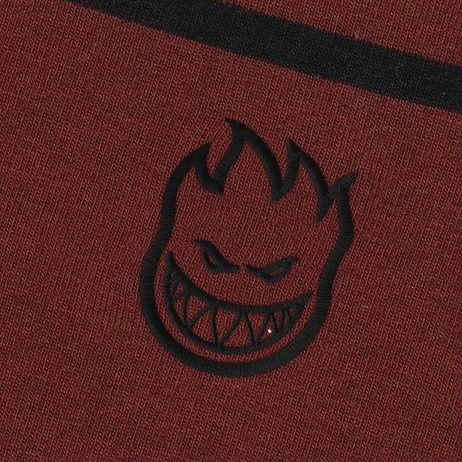 Spitfire T-Shirt Bighead EMB Stripe Burgundy