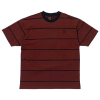 Spitfire T-Shirt Bighead EMB Stripe Burgundy