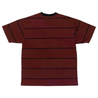 Spitfire T-Shirt Bighead EMB Stripe Burgundy
