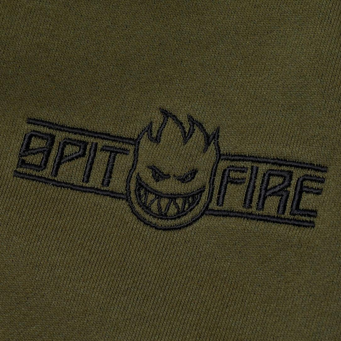 Spitfire LTB Arch Emb Zip Hoodie Olive